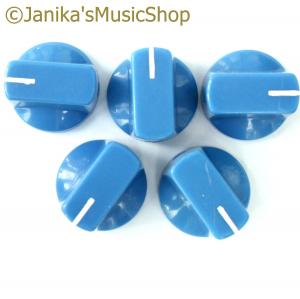 5 BLUE STOVE TYPE POTENTIOMETER OR ROTARY SWITCH KNOBS